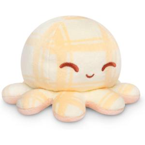 imageTeeTurtle  The Original Reversible Octopus Plushie  Lemon  Lime  Cute Sensory Fidget Stuffed Animals That Show Your MoodTan Plaid  Peach