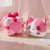 image:imageTeeTurtle Cat Valentines Day Present Reversible Plushie  4Inch TwoSided Flip Plush Toy with Embroidered Details  Cute Mini Collectible Plush for Kids Teens and Adults