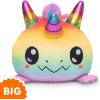 image:imageTeeTurtle  Original Reversible Big Dragon Plushie  Rainbow Dragoncorn  Gray  Huggable and Soft Sensory Fidget Toy Stuffed Animals That Show Your Mood
