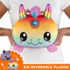 image:imageTeeTurtle  Original Reversible Big Dragon Plushie  Rainbow Dragoncorn  Gray  Huggable and Soft Sensory Fidget Toy Stuffed Animals That Show Your Mood