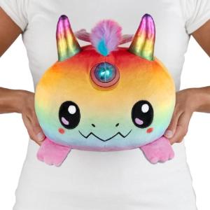 image:imageTeeTurtle  Original Reversible Big Dragon Plushie  Rainbow Dragoncorn  Gray  Huggable and Soft Sensory Fidget Toy Stuffed Animals That Show Your Mood