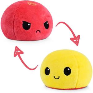 image:imageTeeTurtle  The Original Reversible Ball Plushie  Fuzzy Rainbow TieDye  Cute Sensory Fidget Stuffed Animals That Show Your MoodRed  Yellow Ball